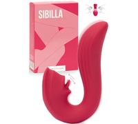 MySecretCase Vibratoreper Donna Punto g Squirting Doppia Stimolazione Lingua Vibrante Clitoride Vibratoreper Donne 9 Modalità Vibrazione Vibratore Clitoride Masturbatore Donna Sexytoysys Donne Rosso