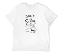 Mys aniel Johnston Don't Be Scared T-Shirt Graphic Printed Top Tee for Men Size M