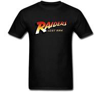 Myseek Men's Raiders of The Lost Ark Indiana Jones Logo Short Sleeves T Shirt Size XL