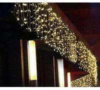 myself 21 SHOP® Tenda Luminosa di Natale per Esterno Natalizia BIANCO CALDO PROLUNGA PIOGGIA LUCI 10m x 60cm 300 led