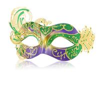MYSEUNI Maschera veneziana in metallo con farfalla per martedì grasso, feste in costume, carnevale