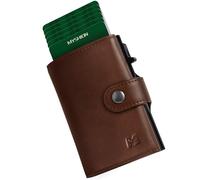 MYSHION Portafogli da uomo con tasca per monete, blocco RFID, in pelle di microfibra, portafoglio pop up sottile per 10 carte, Caff, 7 x 10 x 2.5, Moderno