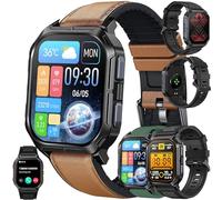 MYSHUN Smartwatch Uomo Chiamata Bluetooth e Risposta Vivavoce, 2,01” Smart Watch con 123 Sport Contapassi Cardiofrequenzimetro Sonno Notifiche Messaggi Orologio Fitness Tracker per Android iOS (Nero)