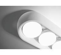 MYSIA lampada da Soffitto 3 Luce Bianci in gesso attacco GX53 28x11cm