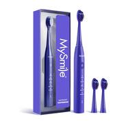 MySmile DY156 Spazzolino elettrico sonico per adulti, spazzolino da denti a batteria ricaricabile portatile con 2 testine, 2 minuti 5 modalità timer intelligente, 45000 VPM, una carica per 60 giorni