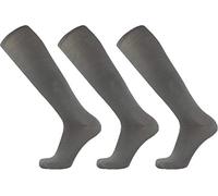 Mysocks 3 Coppie Calze semplici al ginocchio mercerizzate Grigio