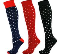 Mysocks Calze unisex con pois alti fino al ginocchio Selezione punto 3 coppie