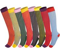 Mysocks®, calzettoni al ginocchio unisex in cotone pettinato extra fine 8 Pairs Ribbed 37-40