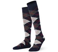 Mysocks Calzini alti al ginocchio Argyle Marina Antracite scuro Cenere
