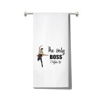 MYSOMY Asciugamano da cucina per fan di Bruce, regalo per amanti della musica rock, asciugamano da cucina The Only Boss I Listen To Music (Only Boss UK)