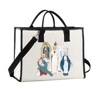 MYSOMY Beata Vergine Maria Tote Bag Nostra Signora di Guadalupe Regali Cattolici Nostra Signora di Fatima Borsa a tracolla Cattolica Mamma Regalo, Abito bianco Tg1, INCH