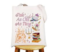 MYSOMY Beauty Belle Tote Bag Beauty Princess Gifts Princess & Beast Regali Tale As Old As Time Regalo Fairytale Movie Borsa a tracolla, Racconto come Old Tg Uk2, INCH