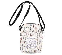 MYSOMY Borsa a tracolla con faro, regalo per amanti del faro, con scritta "Always Remember You Are Braver Gifts Lighthouse Anchor", borsa a tracolla, Faro Braver Cb1, 111