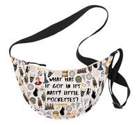 MYSOMY Borsa a tracolla per film fantasy, idea regalo per libri di fantasia, con scritta in lingua inglese "What has it got in its nasty little pocketsess", borsa a tracolla, Little Pocketses Uk3, 111