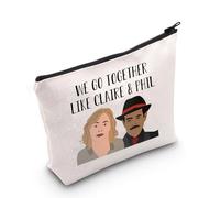 MYSOMY Borsa da toilette ispirata al programma televisivo con scritta in inglese "We Go Together Like Claire and Phil Claire & Phil Fans", idea regalo per i fan di Sitcom, Claire & phil Borsa, Morden