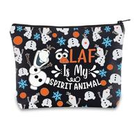 MYSOMY Borsa per cosmetici con pupazzo di neve Olaf Lover Regali Principessa Elsa e Anna Regali Olaf Samantha Zipper Pouch, Olaf è il mio spirito Anima Bl Mb