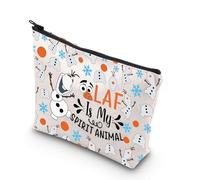 MYSOMY Borsa per cosmetici con pupazzo di neve Olaf Lover Regali Principessa Elsa e Anna Regali Olaf Samantha Zipper Pouch, Olaf è il mio animale spirituale