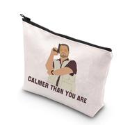 MYSOMY Borsa per il trucco ispirata al crimine Comedy Show The Dude and Walter Fans Gifts Calmer Than You are Walter Zipper Pouch, Più calmo di