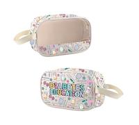 MYSOMY Borsa per il trucco trasparente per l'educazione al diabete, regalo per la sensibilizzazione del diabete, regalo per la sensibilizzazione al diabete, supporto per squadre, Diabete Cmb3, Retro