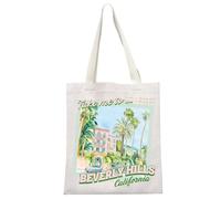 MYSOMY California Beverly Hills Borsa a tracolla Take Me To Beverly Hills Tote Bag California Trip Gift Beverly Hills Regalo di addio al nubilato, Beverly Hills Tb, 13.7inch*15inch