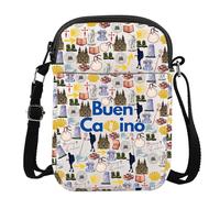 MYSOMY Camino De Santiago Borsa a tracolla Viaggio di San Giacomo Regali di pellegrinaggio Regali Escursionismo Pellegrino Viaggio, Buen Camino Cb3, 111