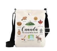 MYSOMY Canada Landmark Travel Crossbody Bag The Great White North Canada Borsa a tracolla Canada Souvenir Regali, Canada Mb, 14.7 x 2 x 21centimeters (5.8 x 0.8 x 8.3 inches)