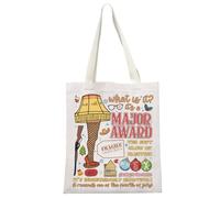 MYSOMY Christmas Story Leg Lamp Tote Bag Fra Gee Lay Regali Divertente Regalo di Natale 80's Movie Merchandise, Premio Maggiore Tb, 13.7inch*15inch