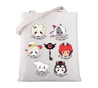 MYSOMY Demon Hotel Tote Bag Hazbin Anime Merch Personaggi dei cartoni animati Regalo Borsa a tracolla Scuro Animazione Amante Regalo, Hotel Tb, 13.7inch*15.7inch