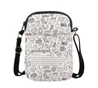 MYSOMY Geologo Regali Rock Lover Borsa a tracolla riutilizzabile Geologia Insegnante Studenti Rock Collezionisti Regali, Geologi Cb, 14.7 x 2 x 21centimeters (5.8 x 0.8 x 8.3 inches)