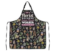 MYSOMY Grembiule da fiorista con tasche per organizzare i fiori, grembiuli per commercianti di fiori, regalo per proprietari di negozi, Grembiule fiorista 3, ne Size