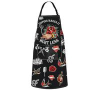 MYSOMY Grembiule per tatuatori Grembiule per tatuaggi Regalo Maestro del tatuaggio Tipping Rende Meno Tatuaggio Stilista Regali Tattoo Tech Grembiule