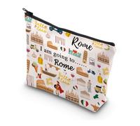 MYSOMY Italia Roma Viaggio Regalo Roma Viaggio Makeup Bag Roma Viaggio Borsa Cosmetica Roma Viaggio Roma Borsa Souvenir Roma Italia Bachelorette Makeup Bag, Andare a Roma Bag, morden