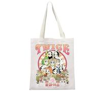 MYSOMY K-Pop Group Twice Tote Bag Twice Members Group Tote Bag Twice Ready to Be Tour Merchandise Once Fan Gift, Tw2015 Tb, 13.7inch*15.7inch