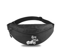 MYSOMY Marsupio da motociclismo, ideale come regalo per gli amanti della moto, borsa a tracolla Born to Ride, Ride Wb3, alla moda