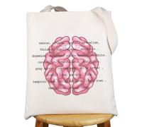 MYSOMY Neuro Nurse Tote Bag Neurologo Regali Neuro Scienza Regali Neurologia Tote Bag Neurologo Borsa a tracolla, Neuro Brain Regno Unito, INCH