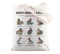 MYSOMY Nord America Ducks Tote Bag Wild Ducks Regali Germano reale Anatra Amante Regali Nord America Anatre Borsa a tracolla, Americaducks Tg3, INCH