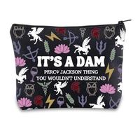 MYSOMY Percy Movie Inspired Makeup Bag Camp Half Blood Gift It's A Percy Thing You Wouldn't Understand Delphi Strawberry Service Zipper Pouch, È una diga Bl Mb
