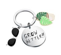 MYSOMY Portachiavi Demon Crowley Grow Better Crowley Snake Gifts A.Z. Fell And Co Regali Ineffable Mariti Merch, Crescere meglio Ky, S
