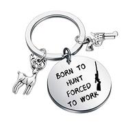 Mysomy - Portachiavi divertente da caccia, idea regalo per chi ama la caccia, 3.0, Acciaio inossidabile,