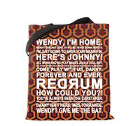 MYSOMY Shining Quotes Tote Bag Overlook Hotel Tappeto riutilizzabile Borsa della spesa Horror Film Ispirato Regalo Grady Twins Fan Regalo, Redrum Tb, 13.7inch*15.7inch