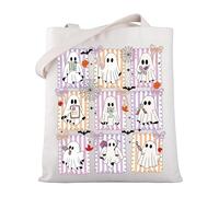 MYSOMY Spooky Dentista Halloween Tote Bag Spooky Dental Assistenza Regali Igiene dentale Borsa riutilizzabile Dentista Regalo di Vita, Dentista Tb, 13.7inch*15inch