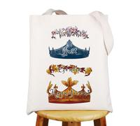 MYSOMY The Kings And Queens Of Narnia Crowns Tote Bag Narnia Book Gifts Valiant Just Gentlec Magnificent Tote Bag, Valiant Just, INCH