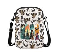 MYSOMY WSNANG Fantasy Novels Quest Squad Broccoli Cat Inspired Zipper Crossbody Bag Dragon Rider Regali, Broccoli Cb Regno Unito, 14.7 x 2 x 21centimeters (5.8 x 0.8 x 8.3 inches)