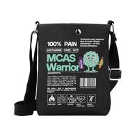 MYSOMY WSNANG MCAS Warrior Gifts - Borsa a tracolla con motivo guerriero del cancro, con codice a barre, Guerriero Mcas Regno Unito, 14.7 x 2 x 21centimeters (5.8 x 0.8 x 8.3 inches)