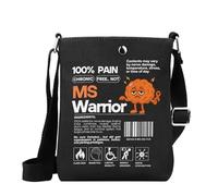 MYSOMY WSNANG MS Warrior Gift - Borsa messenger per la sensibilizzazione sulla sclerosi multipla, colore: arancione, Signora Guerriero, 14.7 x 2 x 21centimeters (5.8 x 0.8 x 8.3 inches)
