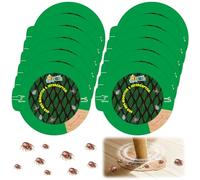 Mysora 12 trappole per cimici da letto e intercettore, discrete color rovere classico, bloccano l'accesso delle cimici ai letti/futon/divani, per pavimenti duri, nuova versione aggiornata più facile