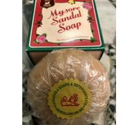 Mysore Sandal Bath Soap Bar, ORIGINALE di Karnataka Soap 125g (Confezione da 1)