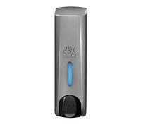 MySpa - Dispenser di gel doccia e shampoo 2 in 1, facile e piacevole da usare, colore: argento