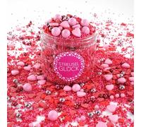 mySprinkles - Granella di zucchero decorativa, da 180 g, colore: rosa e rosso, ideale per decorare dolci e i biscotti, adatta per Natale, per il compleanno dei bambini, per torte e cupcakes