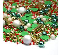 MySprinkles Santa Mix Verde Rosso Oro 90 g di mySprinkles Paglia di zucchero per Natale Perfetta per Natale Biscotti Torta Cupcake Cupcakes Muffin
